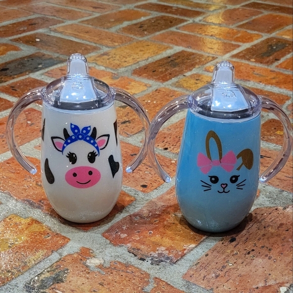 Sippie Cup Aluminum Cow and Bunny - Picture 1 of 5